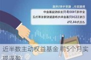 近半数主动权益基金 前5个月实现浮盈