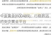 中金黄金(600489)：行稳致远的央企黄金平台