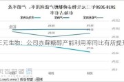 三元生物：公司赤藓糖醇产能利用率同比有所提升