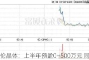 惠伦晶体：上半年预盈0―500万元 同比扭亏