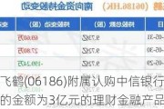 中国飞鹤(06186)附属认购中信银行发售的金额为3亿元的理财金融产品