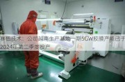 赛伍技术：公司越南生产基地一期5GW胶膜产能已于2024年第二季度投产