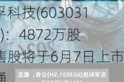 安孚科技(603031.SH)：4872万股限售股将于6月7日上市流通