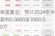 南国置业：预计2024年半年度盈利0.0000至3000.00万