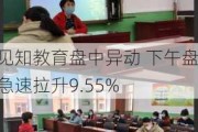 见知教育盘中异动 下午盘急速拉升9.55%