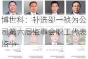 博世科：补选邵一祯为公司第六届监事会职工代表监事