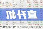 2024年06月19日 同步磁阻电机概念股排行榜