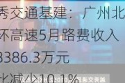 越秀交通基建：广州北二环高速5月路费收入为8386.3万元 同比减少10.1%