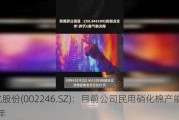 北化股份(002246.SZ)：目前公司民用硝化棉产能3万吨/年