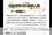 巨人网络：累计回购股份约372万股 总经理张栋增持公司股份