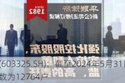 博隆技术(603325.SH)：截至2024年5月31日，公司股东总数为12764户