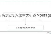 紫金矿业斥资3亿元购加拿大矿商Montage 9.9%股权