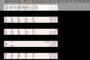 晶科科技:关于控股股东部分股份延长质押期限及补充质押的公告