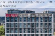 万科：2024 年交易回款目标 300 亿元，已售上海两商业项目