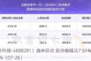 华秦科技（688281）盘中异动 股价振幅达7.51%  上涨6.77%（07-26）