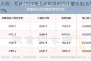 绿城水务：预计2024年上半年净利同比增长82.67%-110.77%