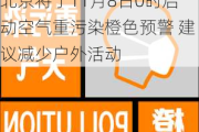 北京将于11月8日0时启动空气重污染橙色预警 建议减少户外活动