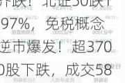 A股收评：三大指数齐跌！北证50跌1.97%，免税概念逆市爆发！超3700股下跌，成交5804亿较昨日缩量643亿