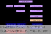 川能动力(000155.SZ)：会东公司拟不超10.96亿元投建堵格二期、小街二期、淌塘三期风电场项目