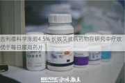 吉利德科学涨超4.5% 长效艾滋病药物在研究中疗效优于每日服用药片