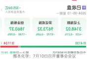 雅本化学：7月10日召开董事会会议