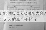 8项议案5项未获股东大会通过 ST天喻现“内斗”？