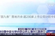 新“国九条”落地月余 超230家上市公司计划中期分红