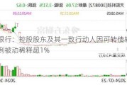 中信银行：控股股东及其一致行动人因可转债转股持股比例被动稀释超1%