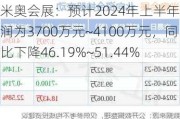 米奥会展：预计2024年上半年净利润为3700万元~4100万元，同比下降46.19%~51.44%