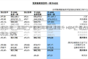 集邦咨询：晶圆厂产能利用率迅速提升 HBM产值占比将升至30%