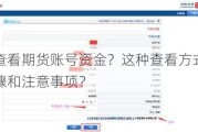 如何查看期货账号资金？这种查看方式有哪些步骤和注意事项？