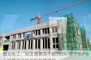 鲁北化工：拟定增募资不超3亿元 用于年产6万吨氯化法钛白粉扩建项目