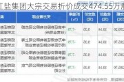 江盐集团大宗交易折价成交474.55万股