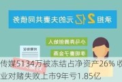 引力传媒5134万被冻结占净资产26% 收购两企业对赌失败上市9年亏1.85亿