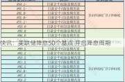 快讯：美联储降息50个基点 开启降息周期