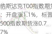 纳斯达克100指数期货：开盘涨1.1%，标普500指数期货涨0.77%