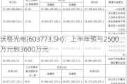 沃格光电(603773.SH)：上半年预亏2500万元到3600万元