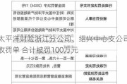 太平洋财险浙江分公司、绍兴中心支公司收罚单 合计被罚100万元