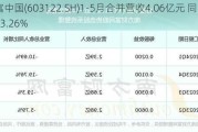 合富中国(603122.SH)1-5月合并营收4.06亿元 同比减少13.26%