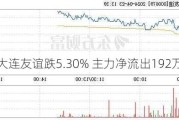 大连友谊跌5.30% 主力净流出192万