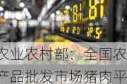 农业农村部：全国农产品批发市场猪肉平均价格为23.19元/公斤，比上周五上升2.3%