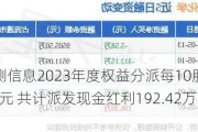 携测信息2023年度权益分派每10股派现0.9元 共计派发现金红利192.42万元