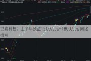 世嘉科技：上半年预盈1500万元―1800万元 同比扭亏