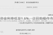 资金利率低至1.6%，正回购操作市场预期浓