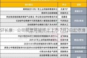 ST长康：公司股票将被终止上市 7月2日起停牌