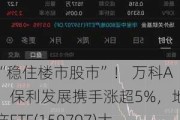 “稳住楼市股市”！ 万科A、保利发展携手涨超5%，地产ETF(159707)大幅跳空高开涨超4%，近千万资金提前埋伏