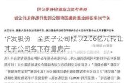 华发股份：全资子公司拟以2.66亿元转让其子公司名下存量房产