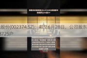 中锐股份(002374.SZ)：截至6月28日，公司股东户数为58725户