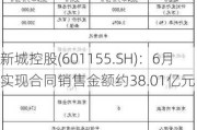 新城控股(601155.SH)：6月实现合同销售金额约38.01亿元