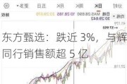 东方甄选：跌近 3%，与辉同行销售额超 5 亿